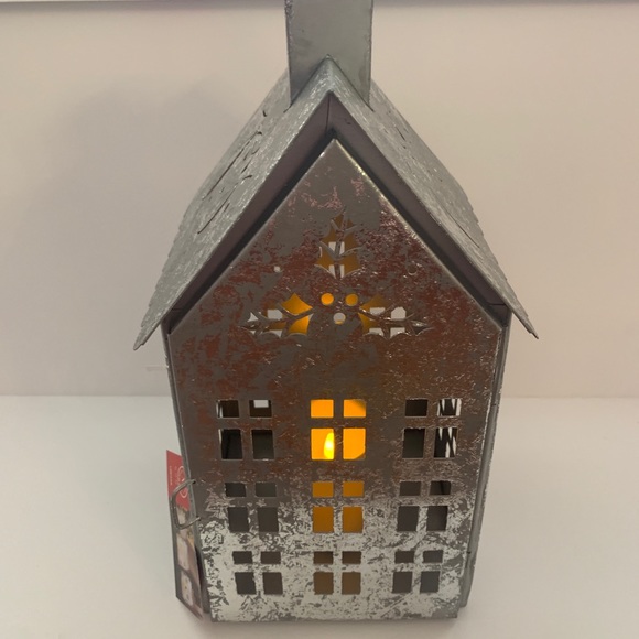 Martha Stewart Christmas Galvanized Lighted Decor House Town Village Set Of 3 - Picture 6 of 9